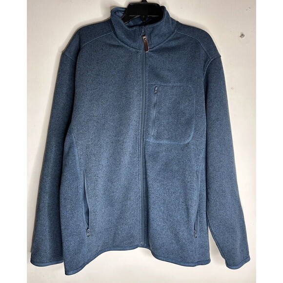 Orton Brothers Men's Blue Lightweight Sweater Fleece Jacket Size Large - Picture 5 of 8